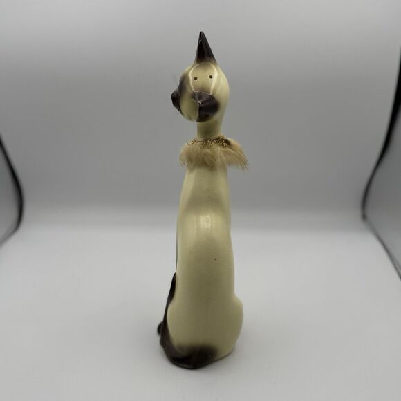 Vintage 1950s MCM Fancy Siamese Kitty Figurine Made In Japan - Picture 9 of 16